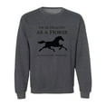 thumbnail image 1 of I'm As Healthy As A Horse Crewneck Sweatshirt, 1 of 3