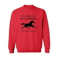 thumbnail image 1 of I'm As Healthy As A Horse Crewneck Sweatshirt, 1 of 3