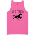 thumbnail image 1 of I'm As Healthy As A Horse Neon Tank Top, 1 of 1