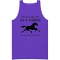 thumbnail image 1 of I'm As Healthy As A Horse Neon Tank Top, 1 of 1