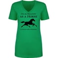 thumbnail image 1 of I'm As Healthy As A Horse Womens V-Neck T-Shirt, 1 of 2