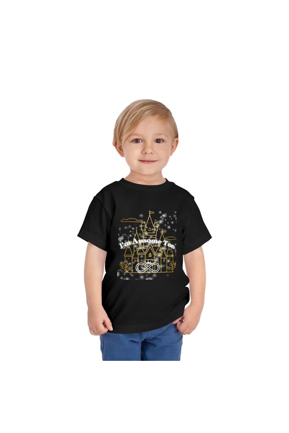 Autism Acceptance Shirts, I'm Ausome Too Design Toddler Kid's Size Short Sleeve T-Shirt