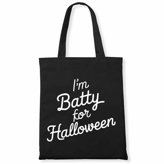 I'm Batty For Halloween Retro Vintage Halloween Costume Canvas Bag 1Pc