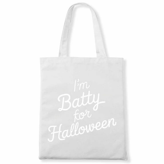 I'm Batty For Halloween Retro Vintage Halloween Costume Canvas Bag 3Pcs