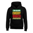 thumbnail image 1 of I`m Black Every Month USA Political Youth Hoodie for Boys Girls - Graphic Tee S M L XL - Kids Hooded Black History Month Gifts Resistance Long Sleeve Sweatshirt, 1 of 2