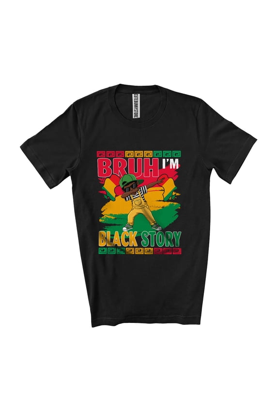 I'm Black History; Joyful Month Afro Dabbing Boy; African Melanin Family Unisex T-Shirt