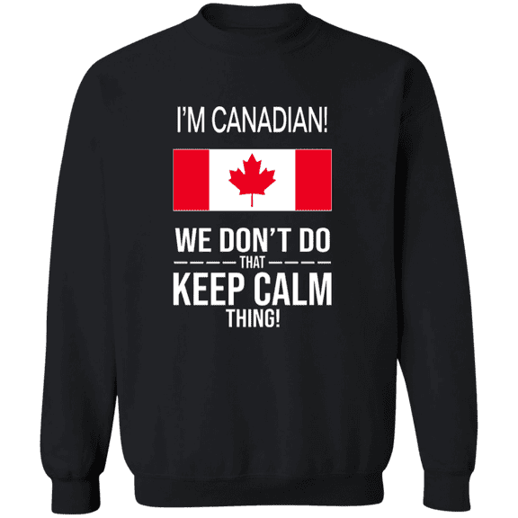 I'm Canadian Canada Flag Pride Funny Heritage Crewneck Pullover Sweatshirt