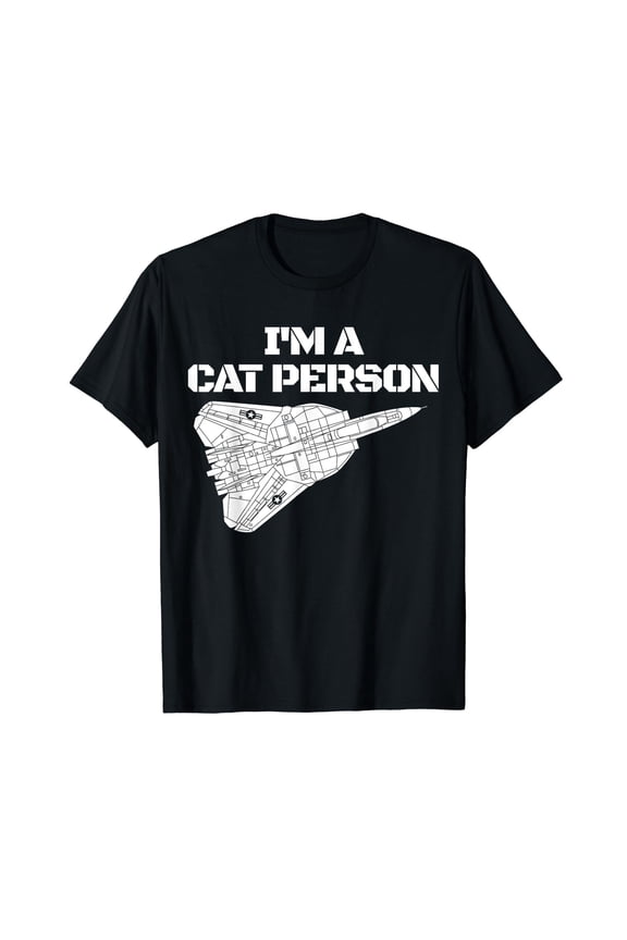 I'm Cat Person F14 Tomcat Fighter Jet Schematic F14 Tomcat T-Shirt