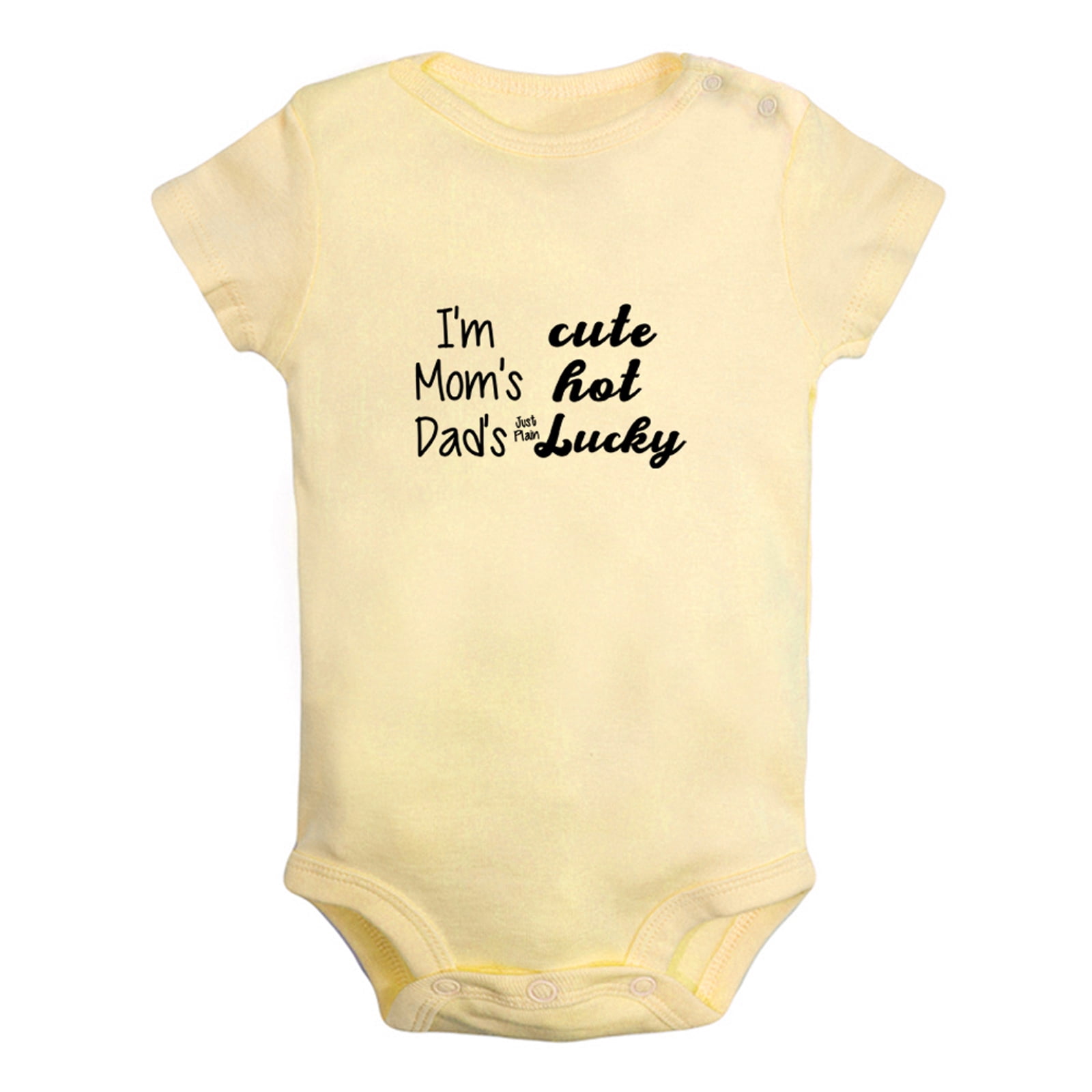 I Heart Mom Baby Outfit Funny Baby Onesie, I'm Cute, Mom's Hot, Dad's  Lucky, Funny Quote, Baby... Drinking Buddies Onesies, image size:1600x1600