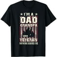 thumbnail image 1 of I'm Dad Grandpa & Veteran Flag Soldiers Vintage Men Gift T-Shirt, 1 of 4