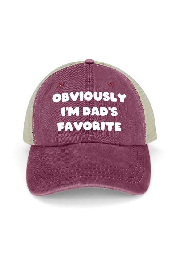 I’m Dad’s Favorite Wine Red Hat Adjustable Funny Fashion Unisex Baseball Cap for Men Women