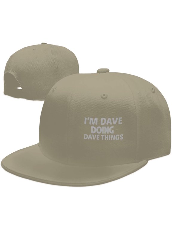 I'm Dave Doing Dave Things Hat Adjustable Hip Hop Style Flat Bill Baseball Cap Snapback Hats for Men Women