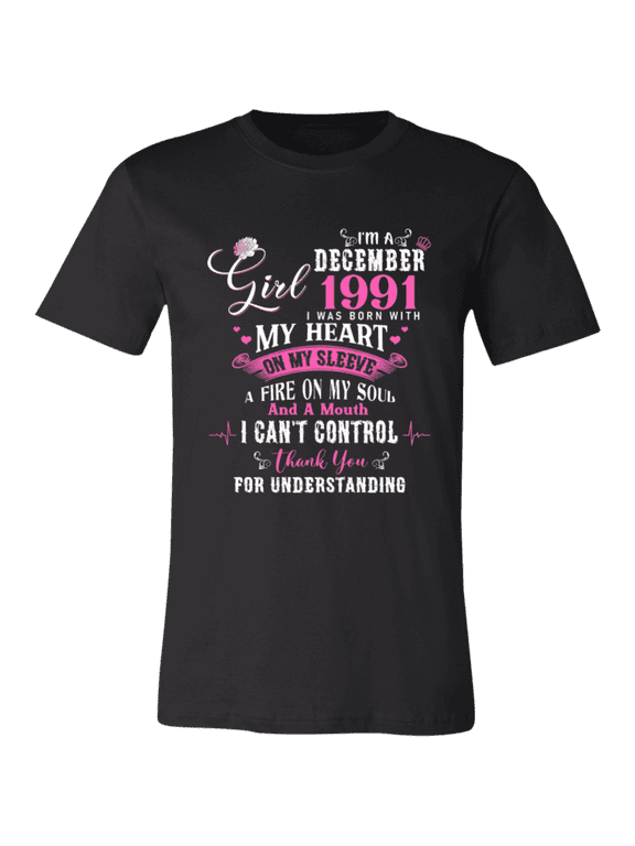 I'm December Girl 1991 35th Birthday Vintage 35 Years Old Bday Women T-Shirt