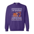 thumbnail image 1 of I'm Digging Christmas Construction Truck Funny DT Crewneck Sweatshirt, 1 of 2
