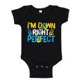 thumbnail image 1 of I'm Down Right Perfect Baby Bodysuit One Piece 18 mo Black, 1 of 3