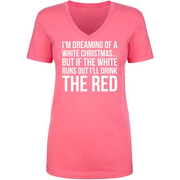 I'm Dreaming Of A White Christmas Womens V-Neck T-Shirt