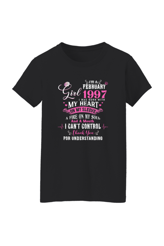 I'm February Girl 1997 29Th Birthday Vintage 29 Years Old Bday Women T-Shirt
