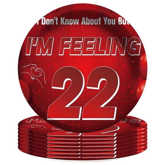 I'm Feeling 22 Paper Plates Birthday Party Supplies Decorations 8pcs Tableware Disposable Dinnerware