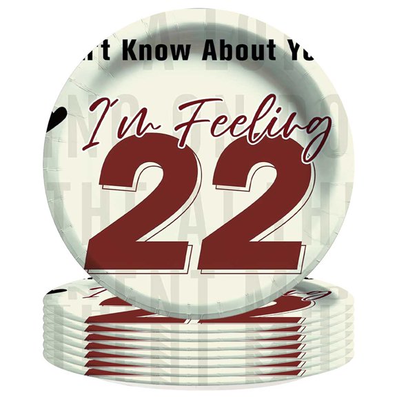 I'm Feeling 22 Plates Birthday Decorations Party Supplies Tableware Disposable Dinnerware 8pcs