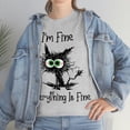 thumbnail image 1 of I'm Fine, Every Thing is Fine Unisex Heavy Cotton Tee, 1 of 9