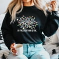 thumbnail image 1 of I'm Fine' Funny Christmas Lights Sweatshirt, Sarcastic Holiday Crewneck, S-3XL, 1 of 4