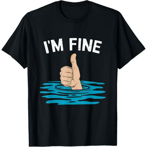 I'm Fine Thumbs Up I'm Fine T-Shirt mens t shirt，black，women，funny，misfits，men，journey
