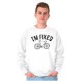 thumbnail image 1 of I'm Fixed Bike Gear Riding Cyclist Men's Big & Tall Crewneck Sweatshirt Brisco Brands 4X, 1 of 5