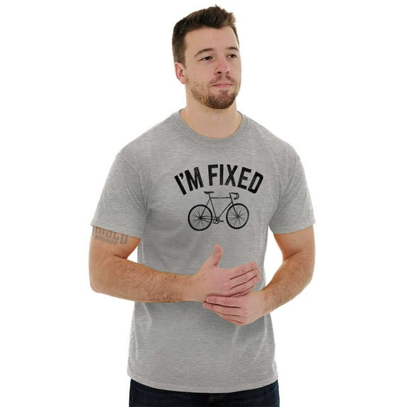 I'm Fixed Bike Gear Riding Cyclist Men's Graphic T Shirt Tees Brisco Brands L