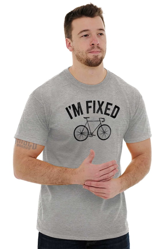 I'm Fixed Bike Gear Riding Cyclist Men's Graphic T Shirt Tees Brisco Brands M