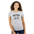thumbnail image 1 of I'm Fixed Bike Gear Riding Cyclist Womens Slim Fit Graphic Tee Brisco Brands S, 1 of 5