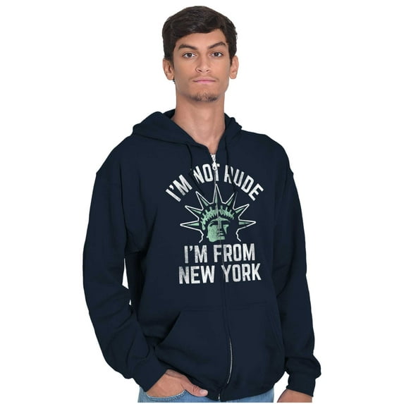 I'm From NY Proud NYC New Yorker Zip Up Hoodie Men's Women's Brisco Brands M