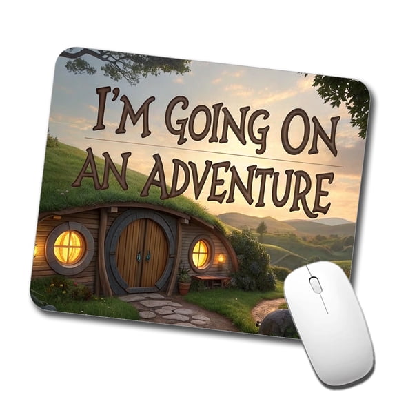 I'm Going On An Adventure Funny Fantasy Mouse Pad Low Profile Gaming Mat
