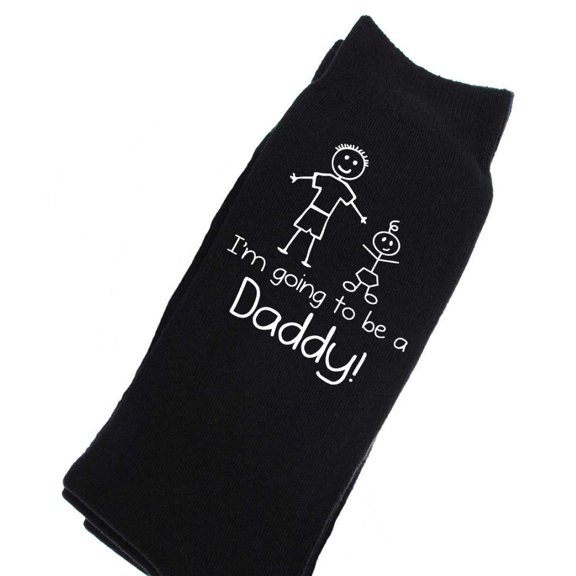 I'm Going To Be A Daddy Black Calf Socks Birthday Socks Christmas Present Mens Birthday New Daddy