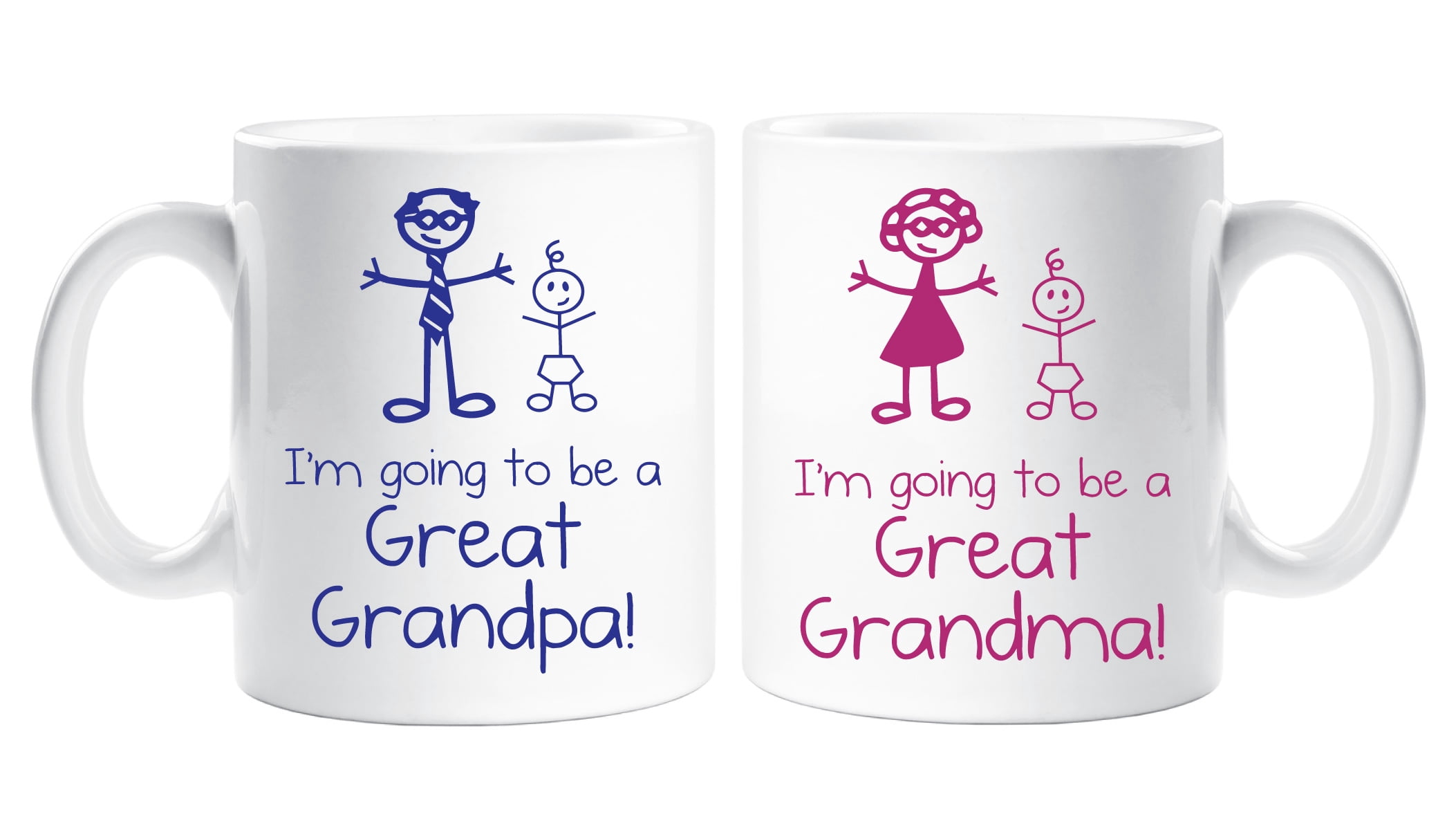I'm Going to be a Great Grandma Grandpa Mug Set Cup New Parents Gift New Mummy New Daddy Baby Shower Pregnancy Gift