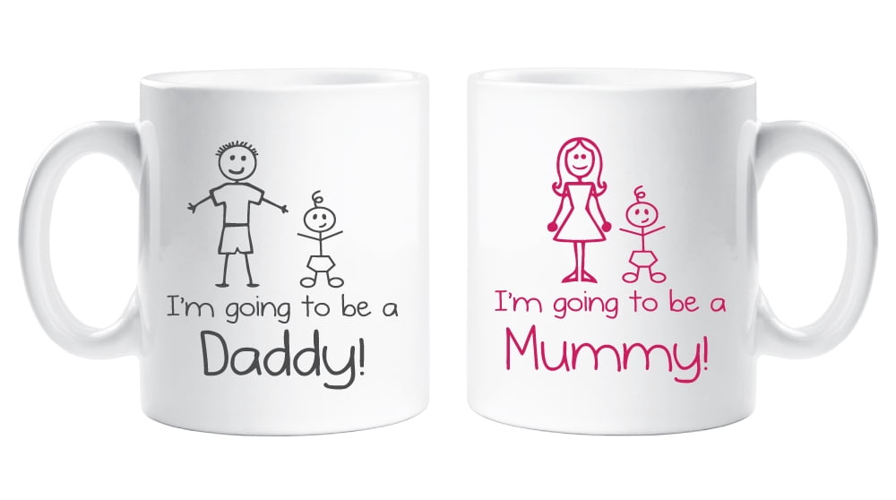 I'm Going to be a Mummy Daddy Mug Set Cup New Parents Gift New Mummy New Daddy Baby Shower Pregnancy Gift