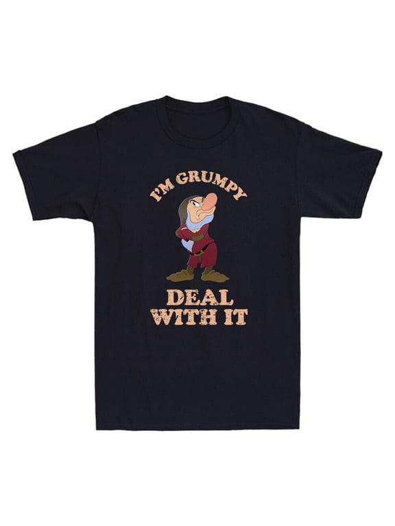 I'm Grumpy Deal With It Funny Grumpy Graphic Vintage Men's Short Sleeve T-Shirt