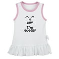 thumbnail image 1 of I'm Hangry Novelty Dresses For Baby, Newborn Babies Skirts, Infant Princess Dress, 0-24M Kids Graphic Clothes (White Sleeveless Dresses, 12-18 Months), 1 of 4