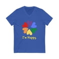 thumbnail image 1 of I'm Happy - Unisex Jersey Short Sleeve V-Neck Tee, 1 of 2