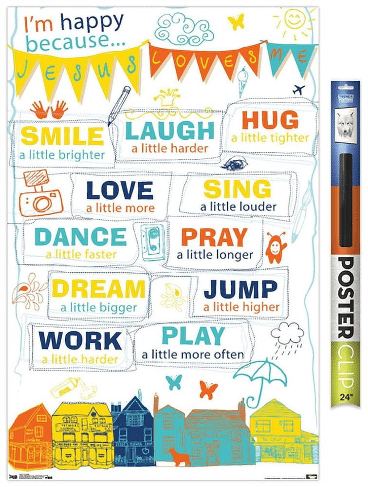 I'm Happy Wall Poster, 22.375" x 34"