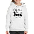 thumbnail image 1 of I'm Here For The Boos. Hoodie Juniors - Youth Hoodie, White, Large, 1 of 4