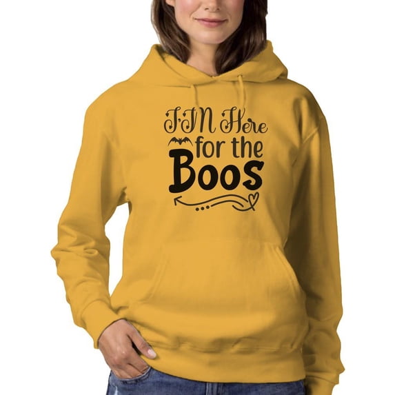 I'm Here For The Boos. Hoodie Women -Image by Shutterstock, Female Large