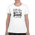 thumbnail image 1 of I'm Here For The Boos. T-Shirt Women -Image by Shutterstock, Female Large, 1 of 4