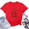 thumbnail image 1 of I'm Here I'm Awake Don't Push It T-Shirt for Women – Funny Sarcastic Quote Graphic Tee, Sassy Attitude Casual Top, 1 of 5