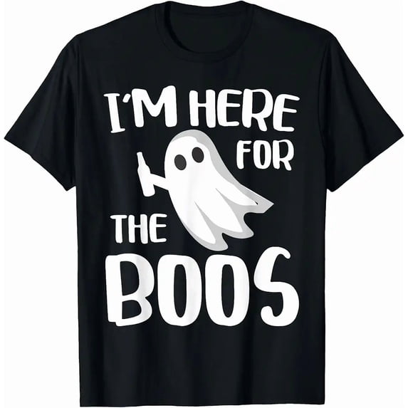 I'm Here for The Boos Shirt Men Women Kids Halloween Ghost T-Shirt