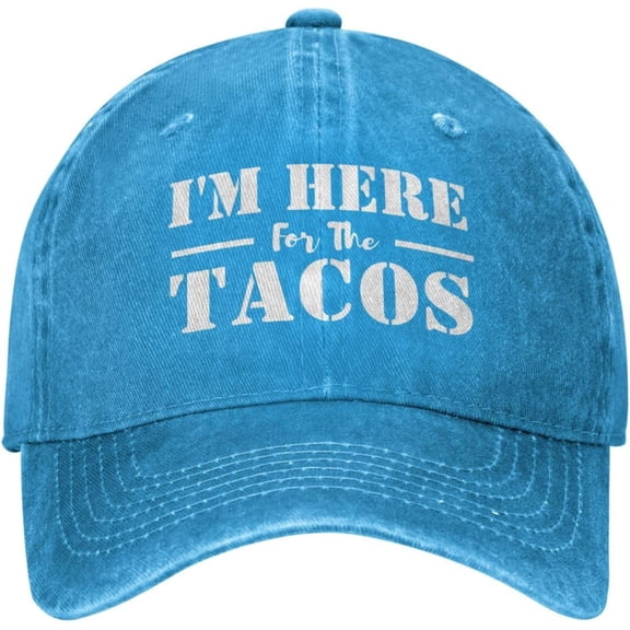 I'm Here for The Tacos Hat Just I Love Tacos Hat Men Women Baseball Cap Adjustable Trucker Hat Cowboy Hat