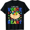 thumbnail image 1 of I'm His Voice He Is My Heart Autism Mom Autism Awareness T-Shirt, 1 of 2