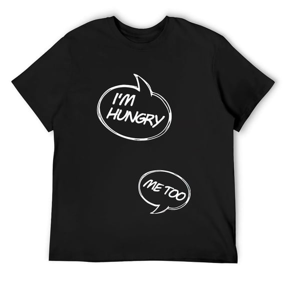 I'm Hungry Me Too Baby | Mom Baby Mother Funny Pregnancy Mens T-Shirt Black XL