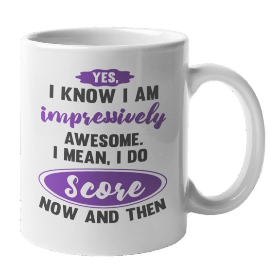 I'm Impressively Awesome I Do Score Coffee & Tea Mug for Athlete or Gamer (11oz)