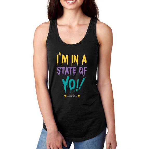 I'm In A State Of Racerback Tank Women -Image by Shutterstock, Female Small