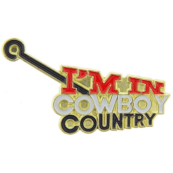 Eagle Emblems P64122 Pin - Cowboy, IM In Country - 1 in.